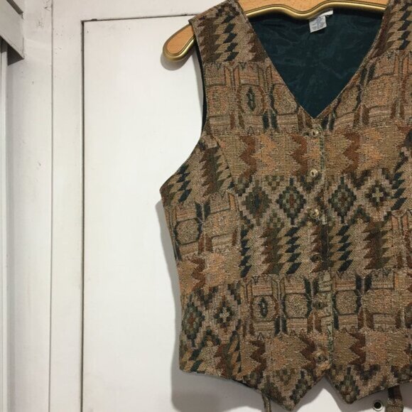 VINTAGE PRINCIPLES PRINT VESTS SIZE L - Picture 3 of 7